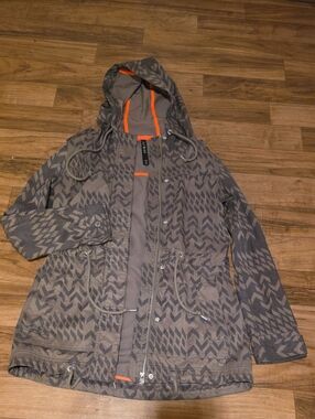 LL Black Olive Green Jacket with Orange Trim